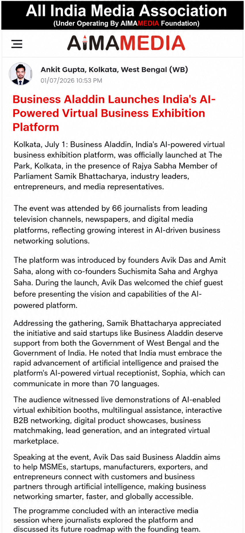Press News Cutting